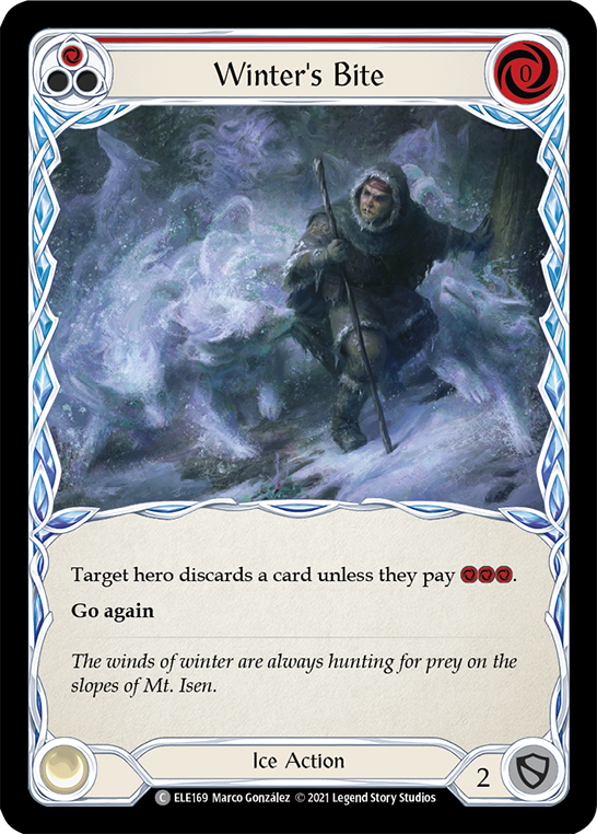 Winter's Bite (Rojo) [ELE169] 1st Edition Rainbow Foil 