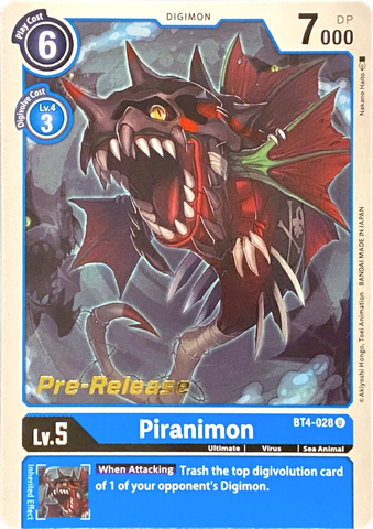 Piranimon [BT4-028] [Great Legend Pre-Release Promos]