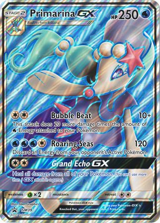 Primarina GX (SM39) (Tarjeta Jumbo) [Sol y Luna: Black Star Promos] 