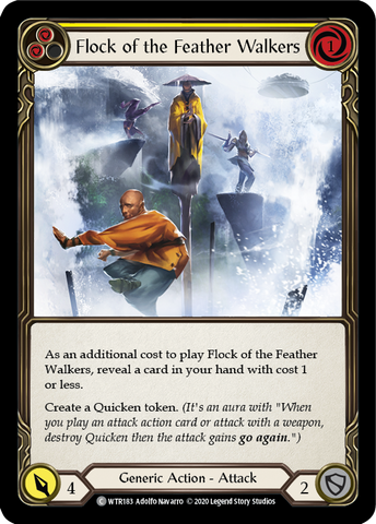 Flock of the Feather Walkers (Yellow) [U-WTR183] Unlimited Rainbow Foil