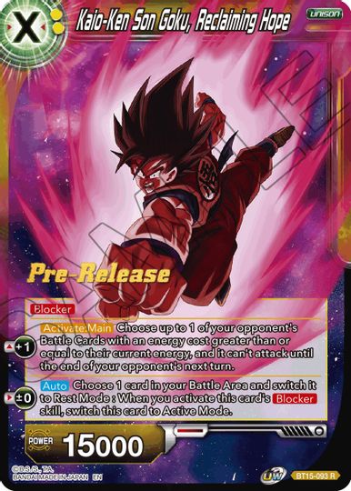 Kaio-Ken Son Goku, Reclaiming Hope (BT15-093) [Promociones de presentación de Saiyan Showdown] 