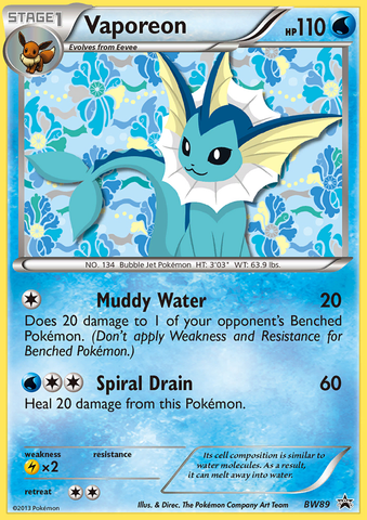 Vaporeon (BW89) [Blanco y negro: Black Star Promos] 