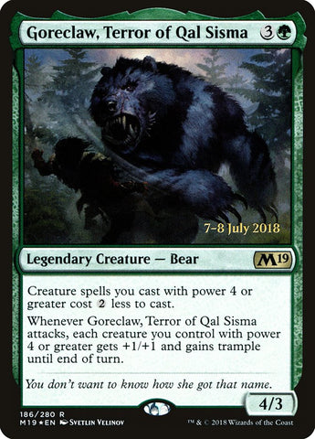 Goreclaw, Terror of Qal Sisma  (Prerelease) [Core Set 2019 Prerelease Promos]