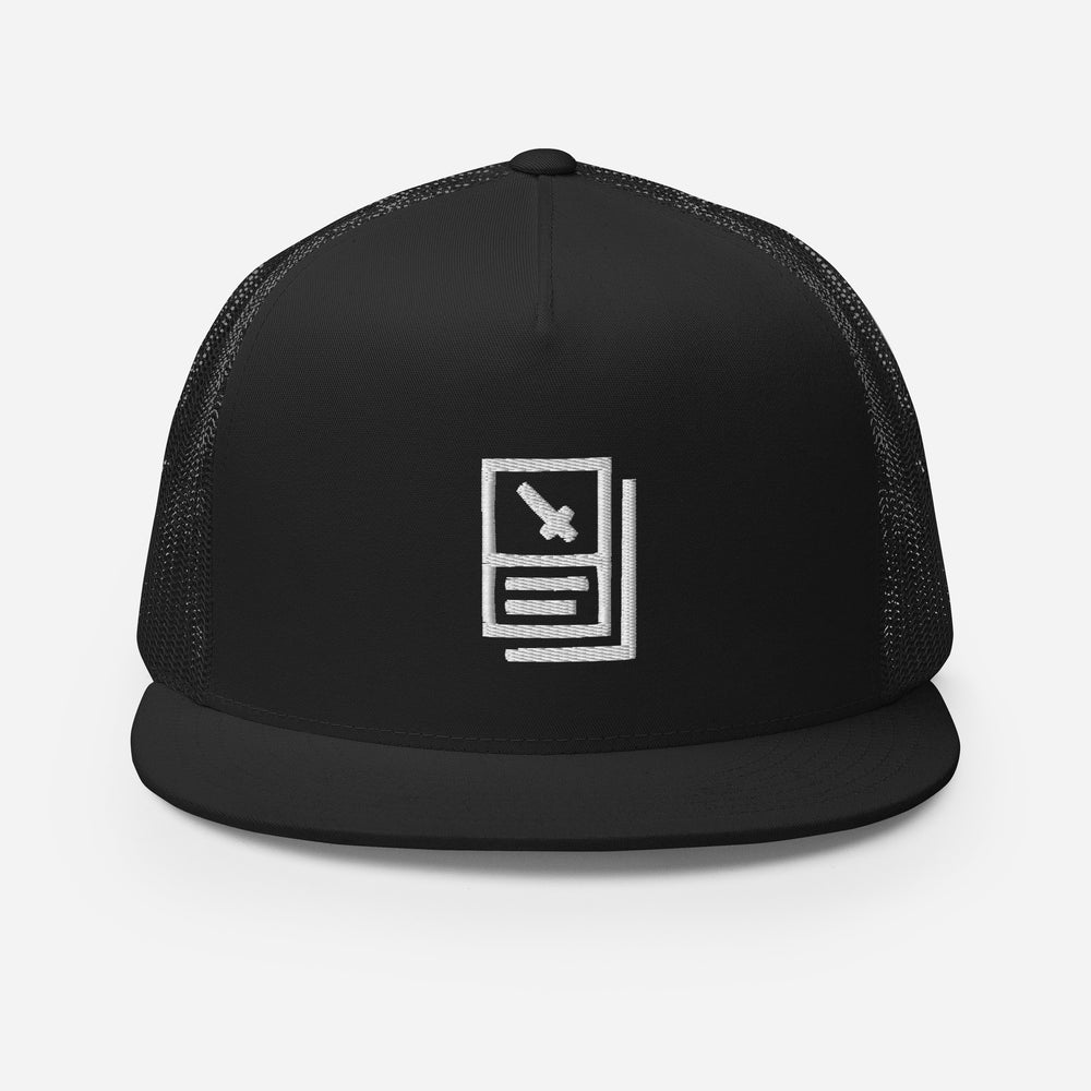 "Card Icon" (White) Trucker Cap