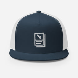 "Card Icon" (White) Trucker Cap