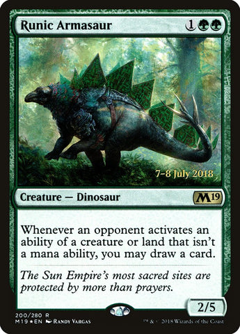 Runic Armasaur  (Prerelease) [Core Set 2019 Prerelease Promos]