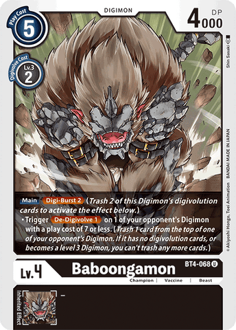 Baboongamon [BT4-068] [Gran Leyenda]