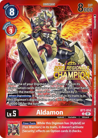 Aldamon [BT7-014] (2023 Regionals Champion) [Next Adventure Promos]