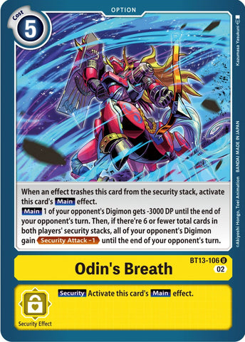 Odin's Breath [BT13-106] [Versus Royal Knights Booster]