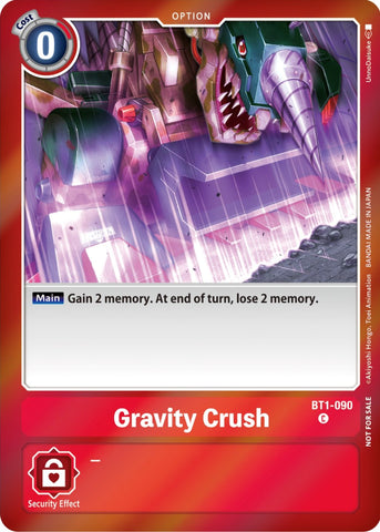 Gravity Crush [BT1-090] (Event Pack 5) [Release Special Booster Promos]