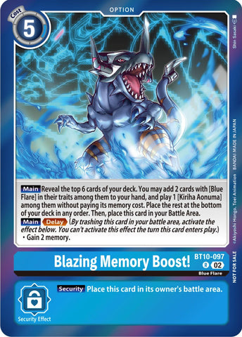 Blazing Memory Boost! [BT10-097] (Event Pack 5) [Xros Encounter Promos]