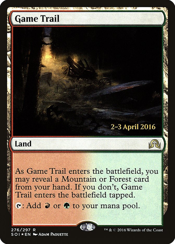 Game Trail (Prerelease) [Shadows over Innistrad Prerelease Promos]