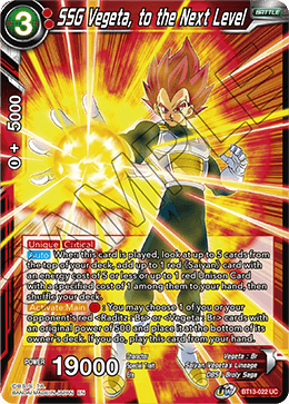 SSG Vegeta, to the Next Level (Uncommon) [BT13-022]