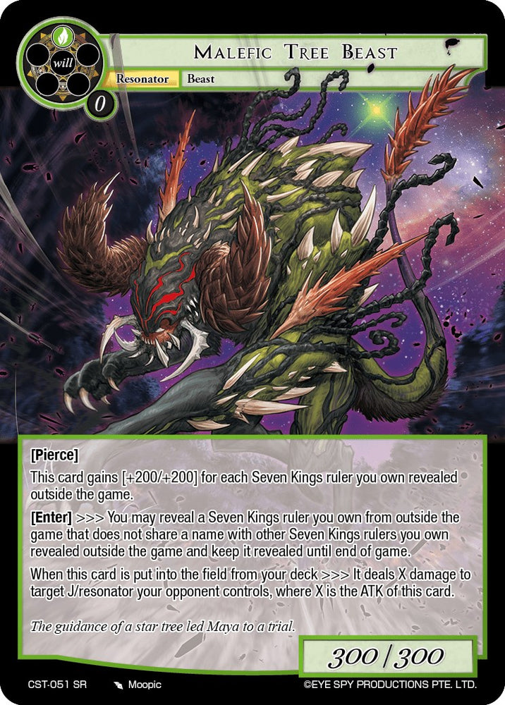 Malefic Tree Beast (CST-051 SR) [Clash of the Star Trees]