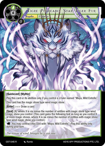 Tigre Plateado, Star Tiger Fur // Maya, Wild Estrella (CST-045 JR) [Clash of the Star Trees]