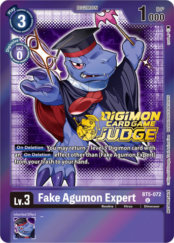Fake Agumon Expert [BT5-072] (Judge Pack 4) [Battle of Omni Promos]