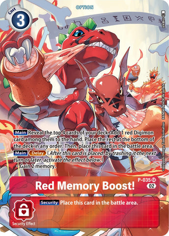 Red Memory Boost! [P-035] (Digimon Adventure Box 2) [Promotional Cards]