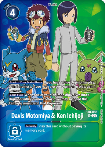 Davis Motomiya & Ken Ichijoji [BT8-088] (Tamer Party Pack -The Beginning-) [New Awakening]