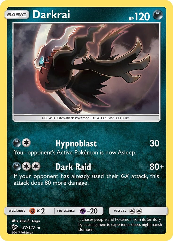 Darkrai (87/147) [Soleil et Lune : Ombres Brûlantes] 