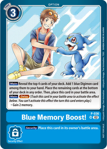 Blue Memory Boost! [P-036] (NYCC 2023 Demo Deck) [Promotional Cards]