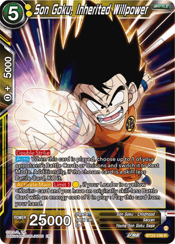 Son Goku, Inherited Willpower (BT23-106) [Perfect Combination]