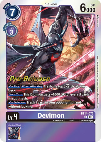 Devimon [BT14-075] [Blast Ace Pre-Release Cards]