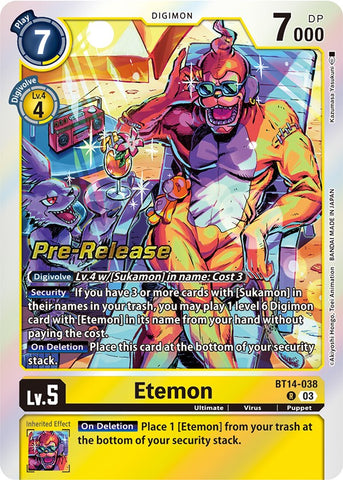 Etemon [BT14-038] [Blast Ace Pre-Release Cards]