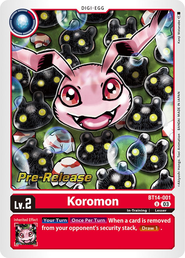 Koromon [BT14-001] [Blast Ace Pre-Release Cards]