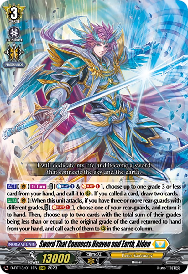 Sword That Connects Heaven and Earth, Alden (D-BT13/011EN) [Flight of Chakrabarthi]