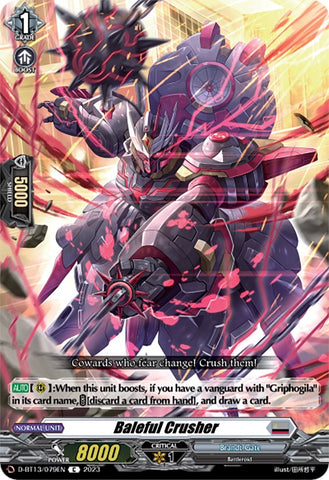 Baleful Crusher (D-BT13/079EN) [Flight of Chakrabarthi]