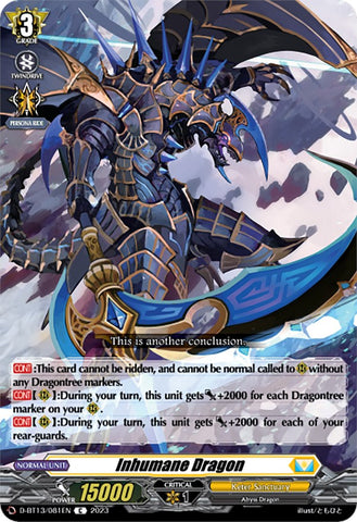 Inhumane Dragon (D-BT13/081EN) [Flight of Chakrabarthi]