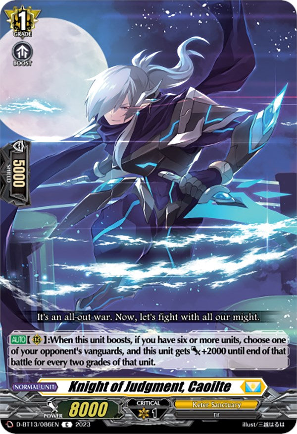 Knight of Judgment, Caoilte (D-BT13/086EN) [Flight of Chakrabarthi]