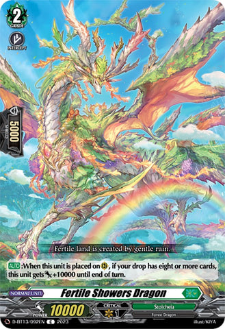 Fertile Showers Dragon (D-BT13/092EN) [Flight of Chakrabarthi]