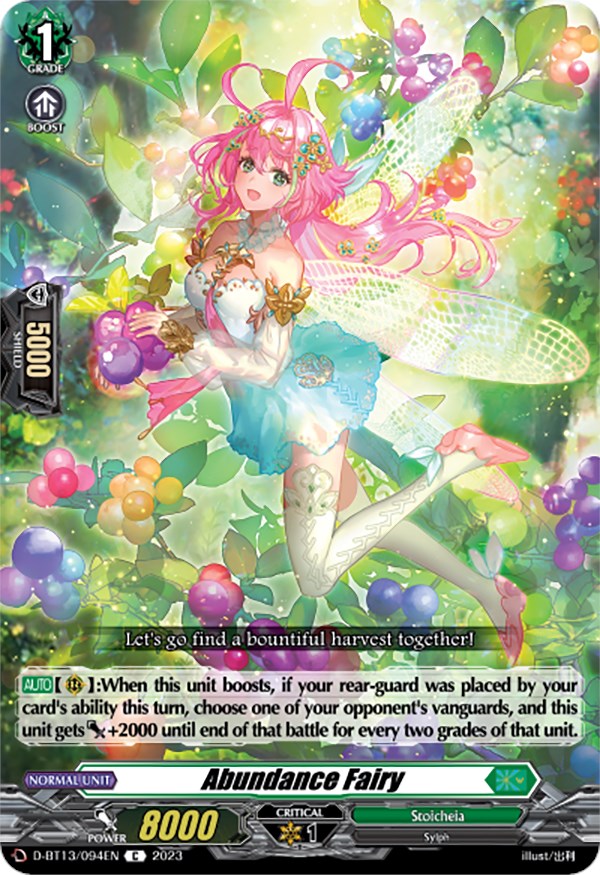 Abundance Fairy (D-BT13/094EN) [Flight of Chakrabarthi]