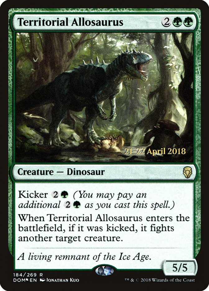 Territorial Allosaurus (Prelanzamiento) [Promociones de la Presentación de Dominaria] 