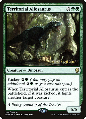 Territorial Allosaurus  (Prerelease) [Dominaria Prerelease Promos]