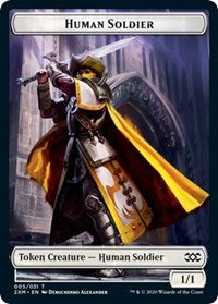 Human Soldier // Wurm (029) Jeton double face [Double Masters Tokens] 