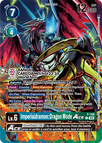 Imperialdramon: Dragon Mode Ace [P-109] (BANDAI Card Games Fest 23-24 World Tour) [Promotional Cards]