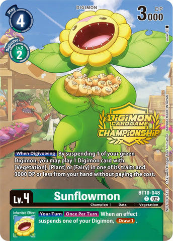 Sunflowmon [BT10-048] (Championship 2023 Tamers Pack) [Xros Encounter Promos]
