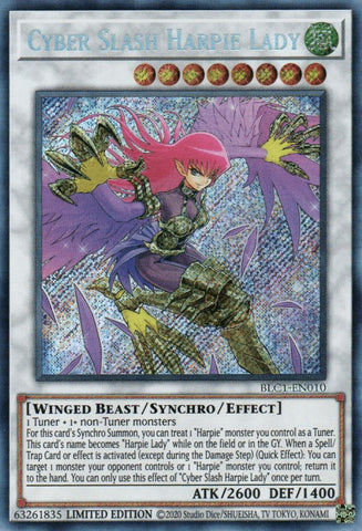 Cyber Slash Harpie Lady [BLC1-EN010] Secret Rare