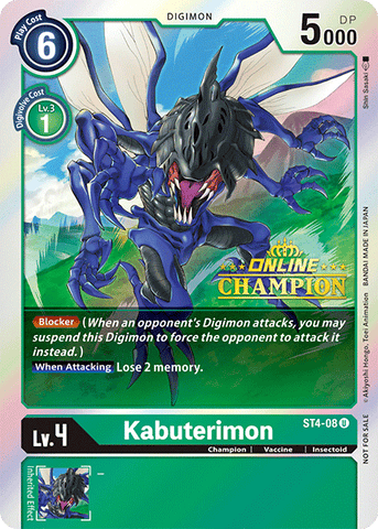 Kabuterimon [ST4-08] (Campeón en línea) [Starter Deck: Giga Green Promos] 