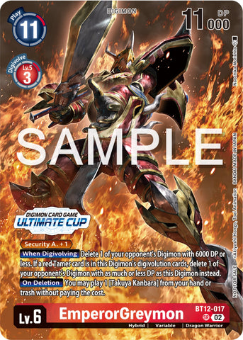 EmperorGreymon [BT12-017] (Ultimate Cup 2024) [Across Time Promos]