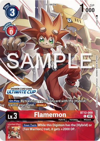 Flamemon [BT12-009] (Ultimate Cup 2024) [Across Time Promos]