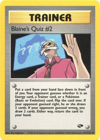 Quiz de Blaine #2 (111/132) [Défi Gym] 