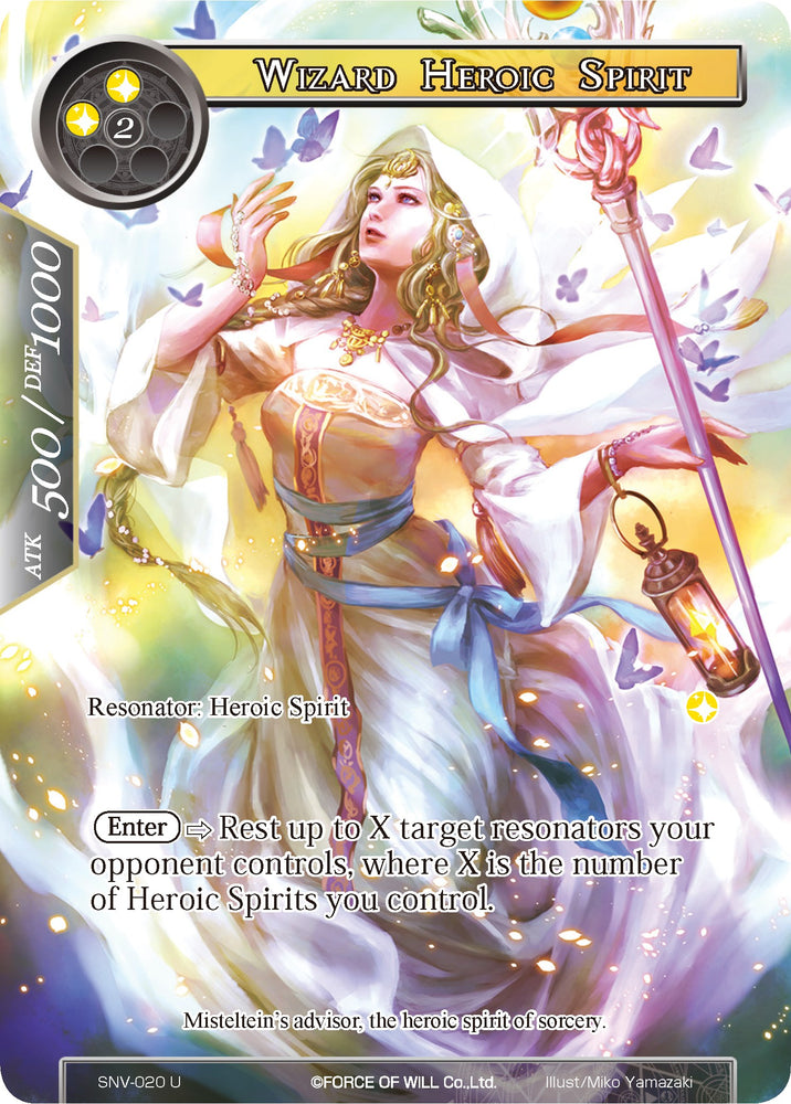 Wizard Heroic Spirit (Full Art) (SNV-020) [The Strangers of New Valhalla]