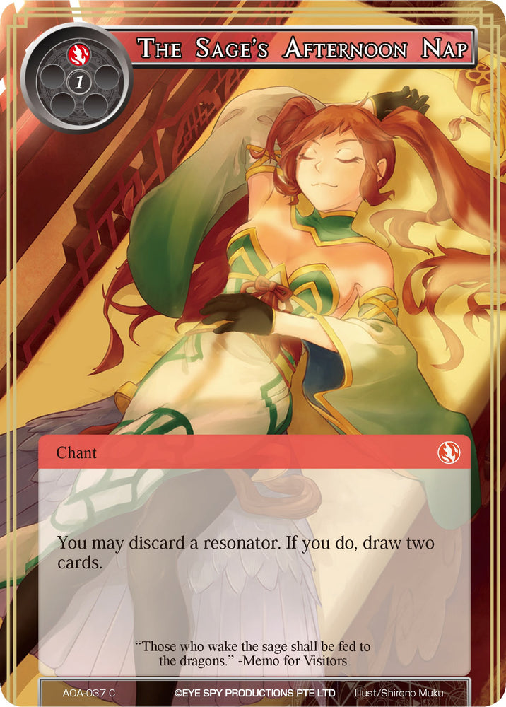 The Sage's Afternoon Nap (AOA-037) [Awakening of the Ancients]