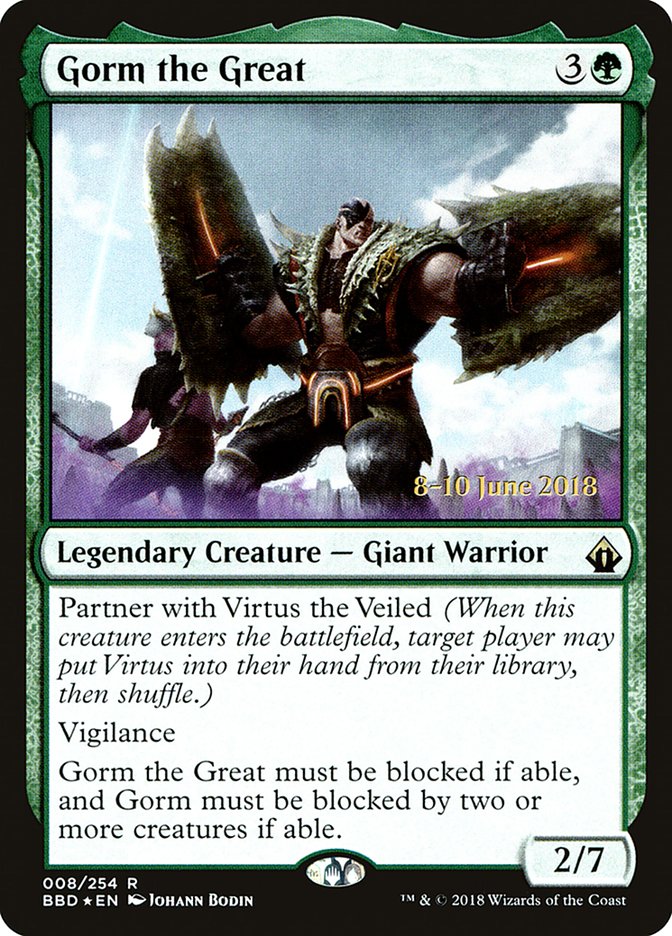 Gorm the Great  (Prerelease) [Battlebond Prerelease Promos]