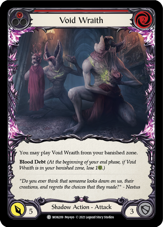 Void Wraith (Rojo) [MON209-RF] 1.ª edición Lámina arcoíris 