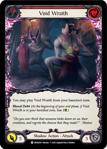 Void Wraith (Red) [MON209-RF] 1st Edition Rainbow Foil