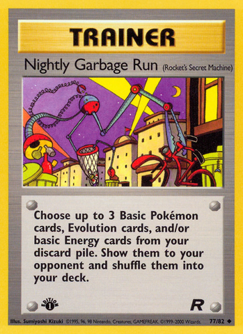 Carrera nocturna de basura (77/82) [Team Rocket 1st Edition] 